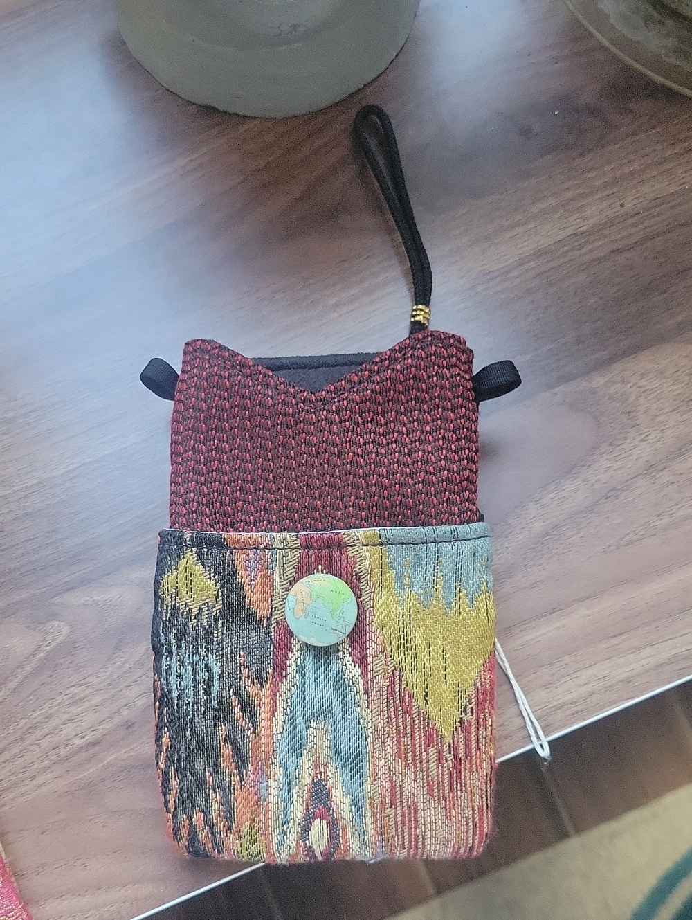 Handwoven Multicolor Women’s Wristlet Pouch Cell Phone Case